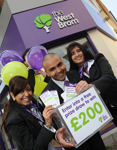 Staff members at the launch of the West Brom's new look Kings Heath branch.