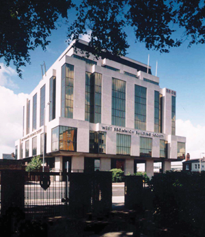 The West Bromwich Building Society Headquarters built in the late 1970s.